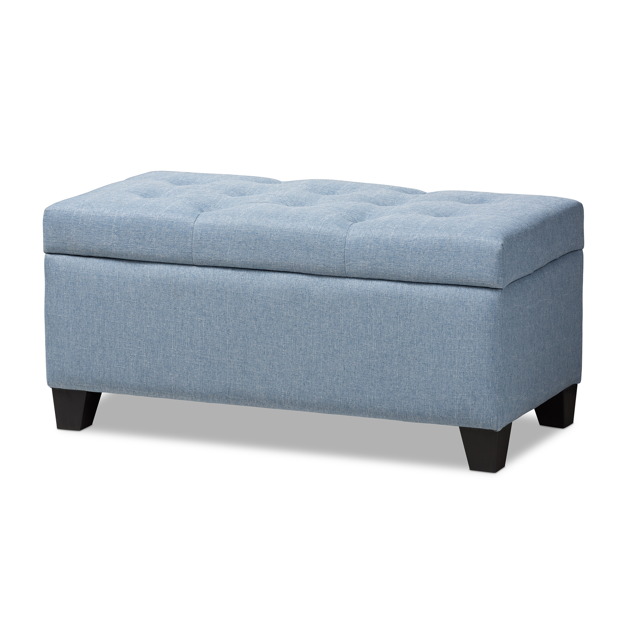 Baxton Studio Michaela Modern and Contemporary Light Blue Fabric